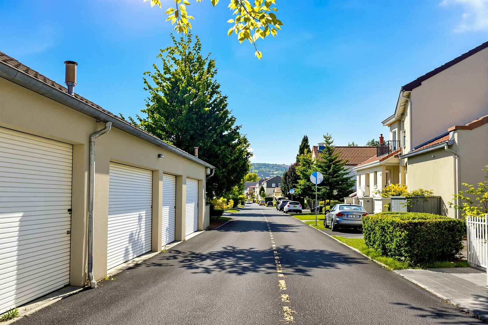 Quartiers résidentiels de Décines-Charpieu avec volets roulants
